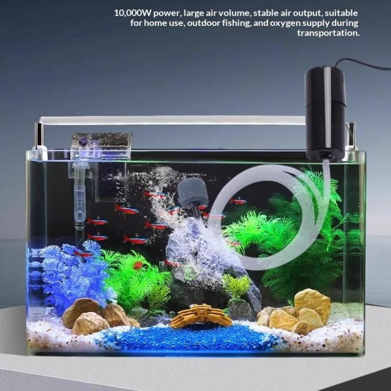 Aquarium Mini Fish - Geräuschloser Sauerstoffgenerator Kleine Sauerstoffpumpe Mini USB-Aufladung