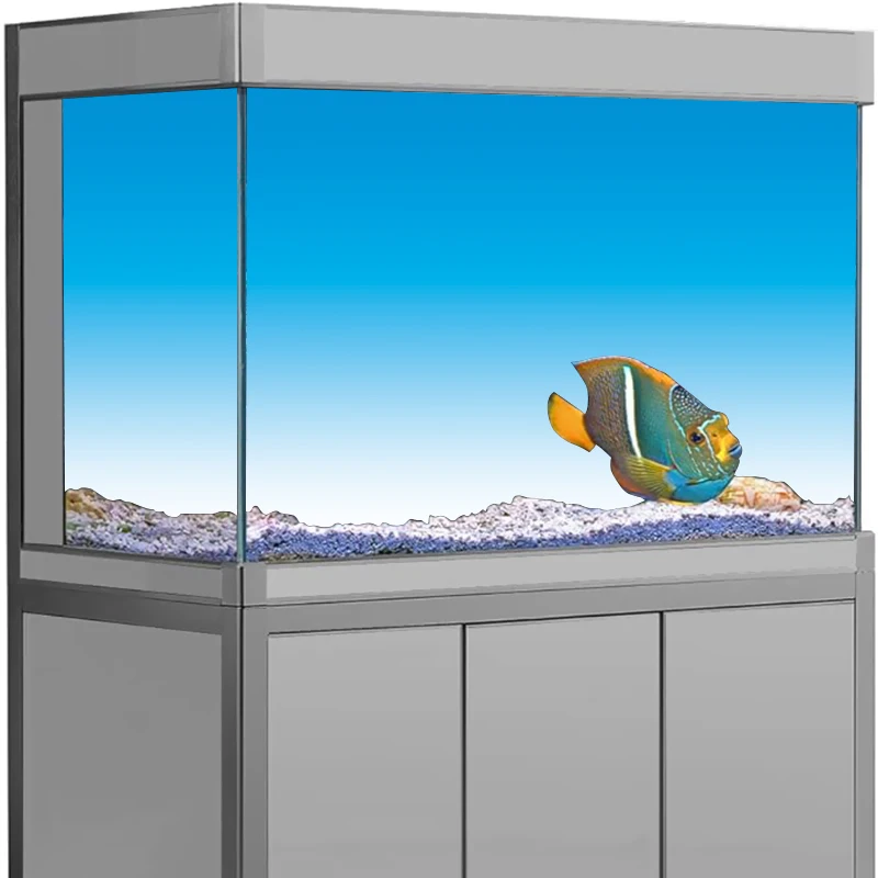 Aquarium Fish Wallpaper Hd - Aquarium-Hintergrundaufkleber, blauer Übergang, HD-Gemälde, Tapete, Aquarium-Hintergrund,