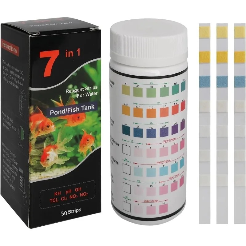 Aquarium Fish Freshwater - Aquarium-Teststreifen Fischbecken-Testkit Süßwasser Salzwasser Aquarium-Wassertestkit für