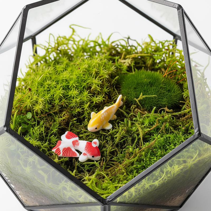 Aquarium Mini Fish - Mini Harz-Koi-Fisch-Figuren, Niedliche Lebendige Lotus-Ornamente, Ungiftig