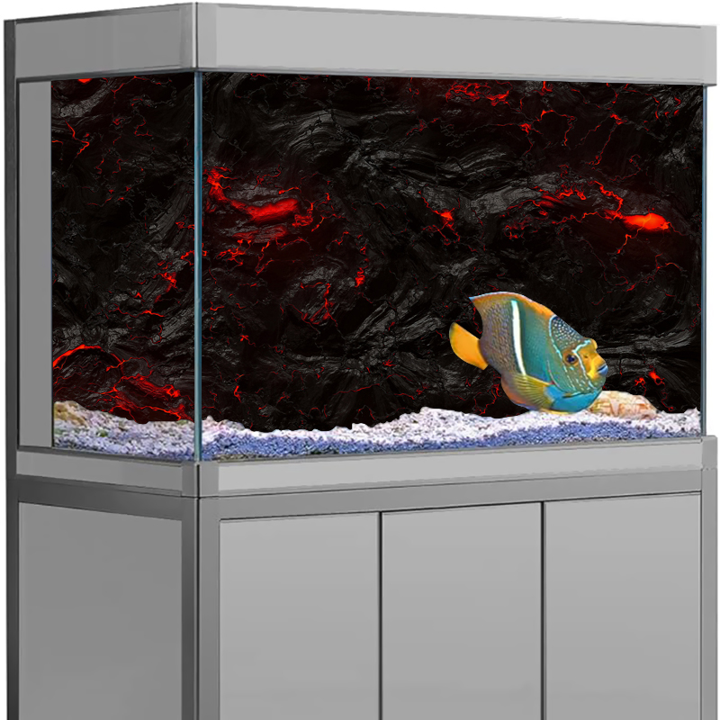 Aquarium Fish Wallpaper Hd - Lavastein Aquarium Hintergrund Aufkleber Wand HD