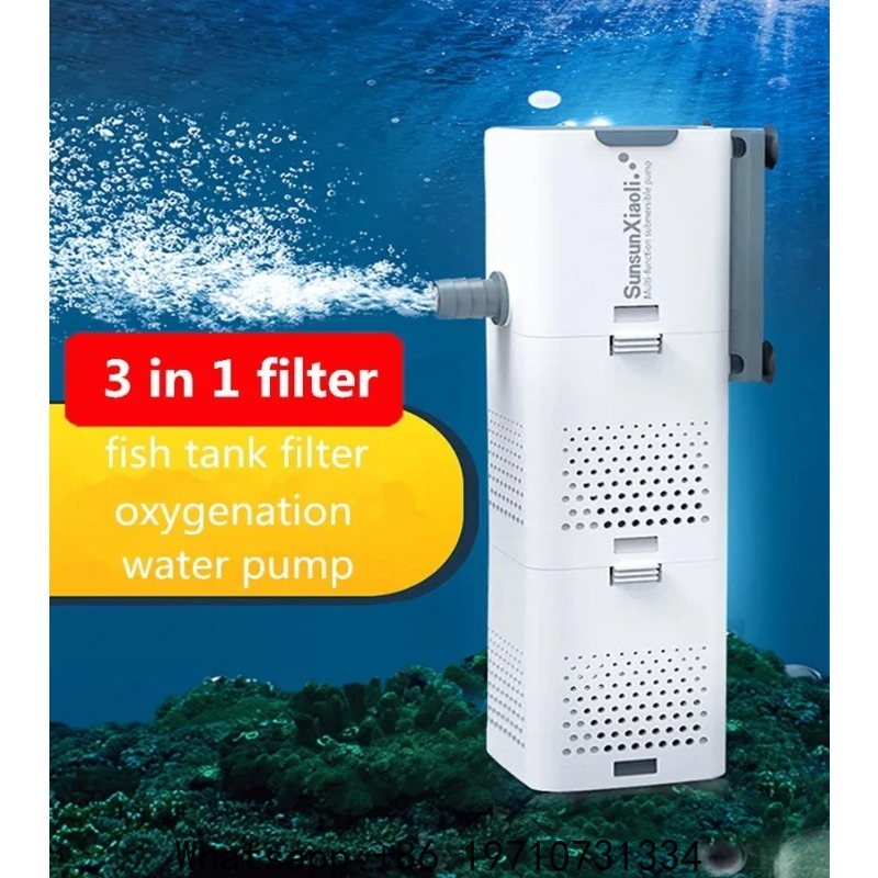 Aquarium Mini Fish - SUNSUN 3-in-1 Filter für Aquarien, Mini-Aquariumfilter,