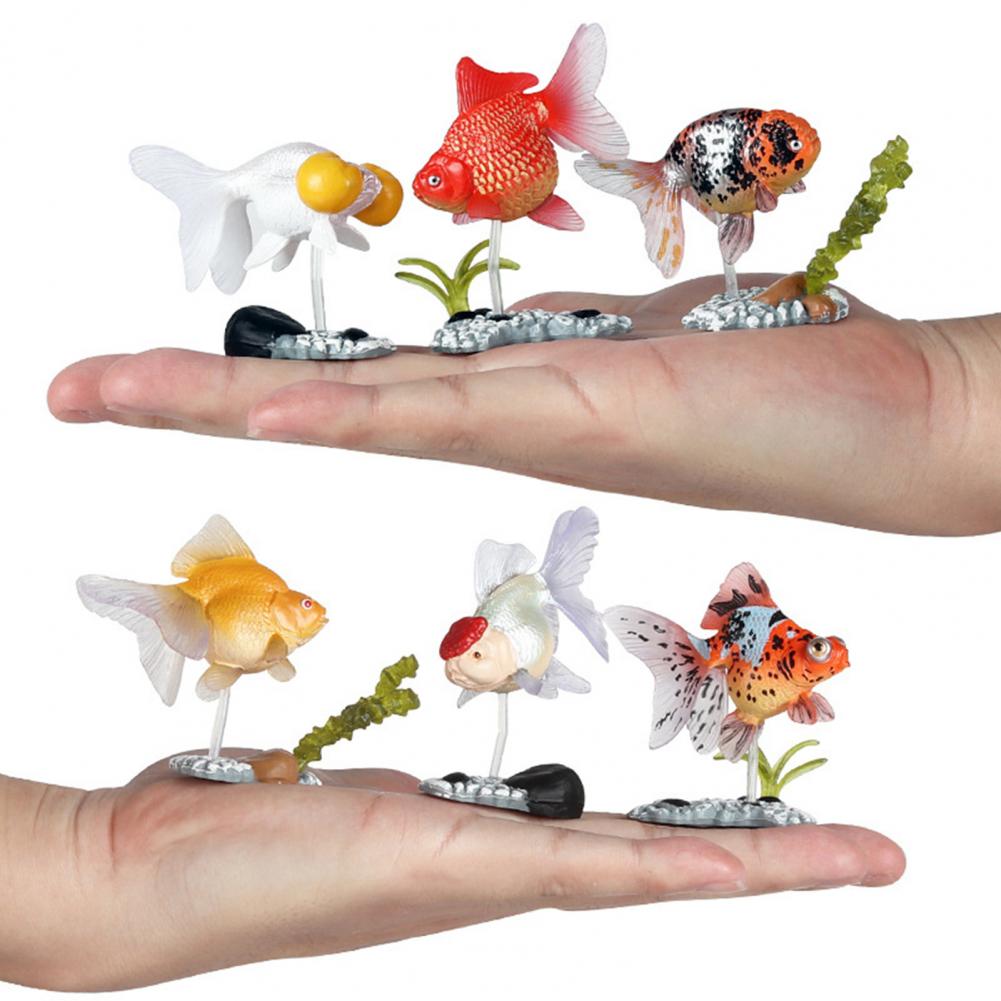 Aquarium Mini Fish - Mini Künstlicher Fisch Realistische Goldfischfigur mit
