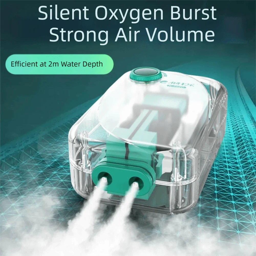 Air Pump Silent - Ultra-Leise Aquarium-Luftpumpe Geräuscharmer Betrieb Automatische Stummschaltung