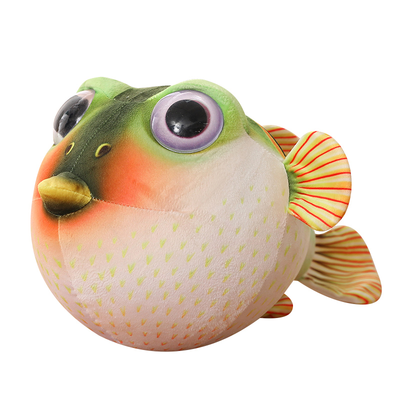 Fish Toys For Aquarium - Echt Leben Pufferfish Plüsch Spielzeug Simulation