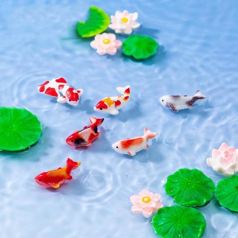 Mini Harz-Koi-Fisch-Figuren, N – Aquarium Mini Fish Bewertung und Preis