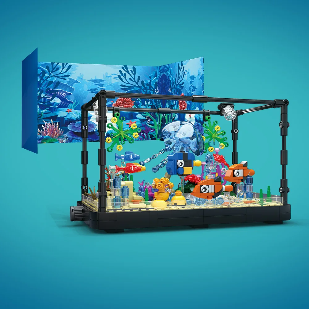 Aquarium-Baustein-Set mit Lich – Aquarium Fish Guppy Bewertung und Preis