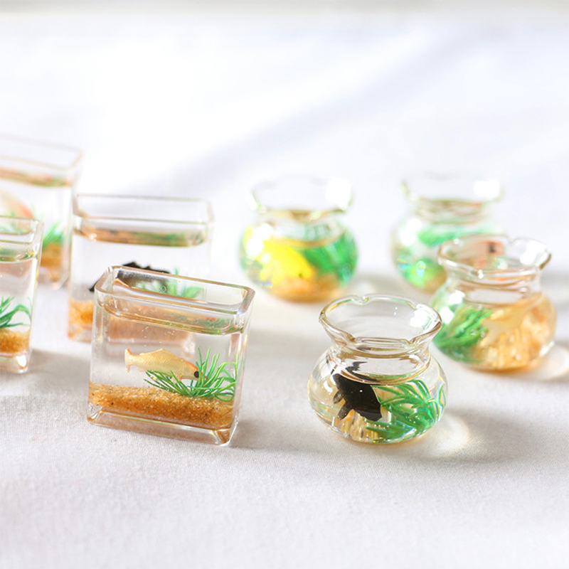 1pc Dollhouse Miniatur Glas Fi – Fish Toys For Aquarium Bewertung und Preis