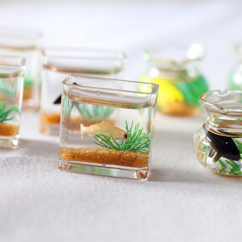 1pc Dollhouse Miniatur Glas Fi – Fish Toys For Aquarium Bewertung und Preis